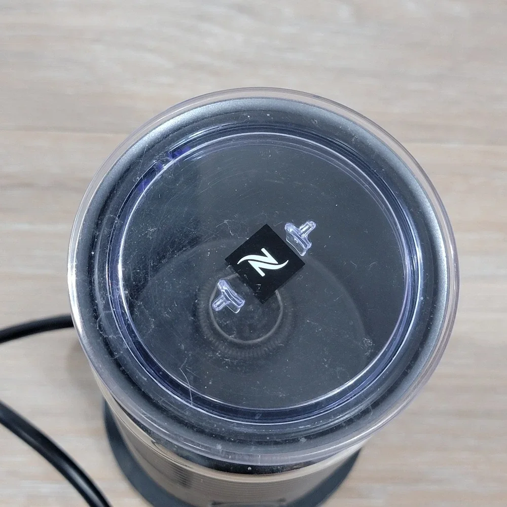 Nespresso Aeroccino 3 Electric Milk Frother Black Model 3594 450W Hot Cold Foam
